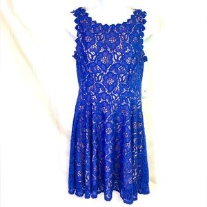 Francesca’s Blue and Nude Dress